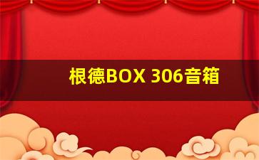 根德BOX 306音箱